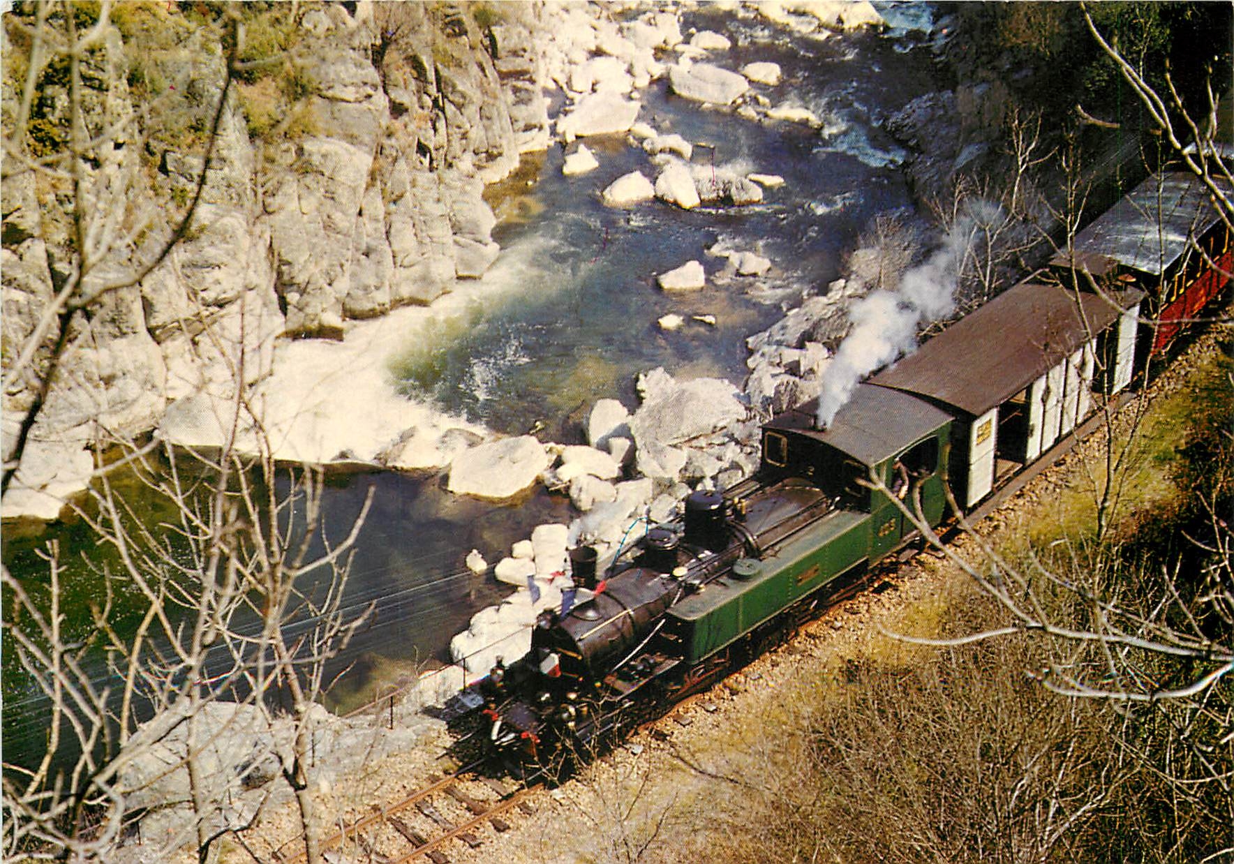 CPM CHEMIN DE FER DU VIVARAIS Ligne TOURNON - LAMASTRE (Ardèche-France)