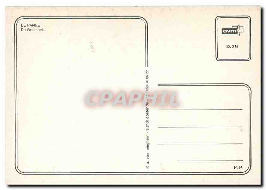 CPM DE PANNE — Verso