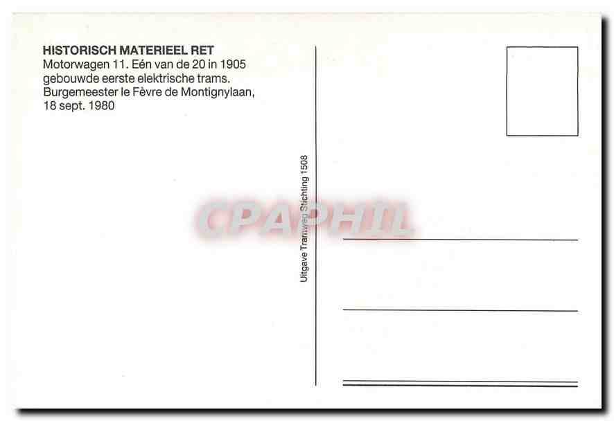 CPM HISTORISCH MATERIEEL RET — Verso