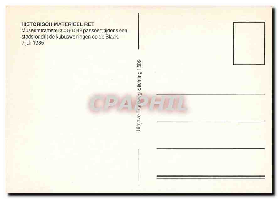 CPM HISTORISCH MATERIEEL RET — Verso