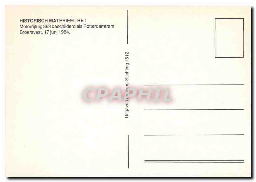 CPM HISTORISCH MATERIEEL RET — Verso