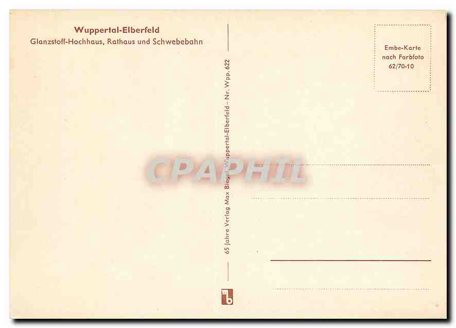 CPM Wuppertal-Elberfeld — Verso