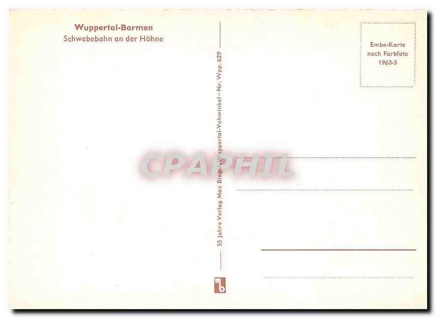 CPM Wuppertal-Barmen — Verso