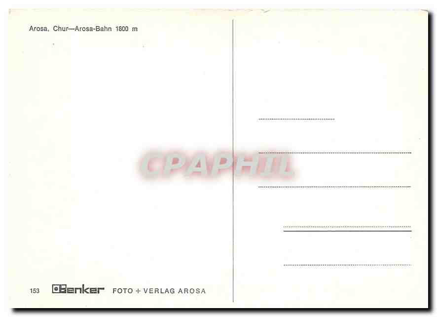 CPM Arosa  Chur-Arosa-Bahn — Back