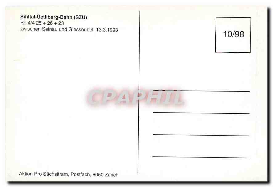 CPM Sihital-Uetilberg-Bahn (SZU) — Verso