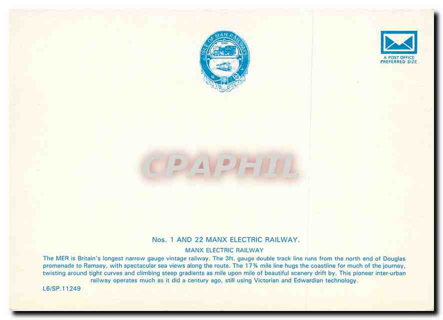 CPM 1 AND 22 MANX ELECTRIC RAILWAY — Verso