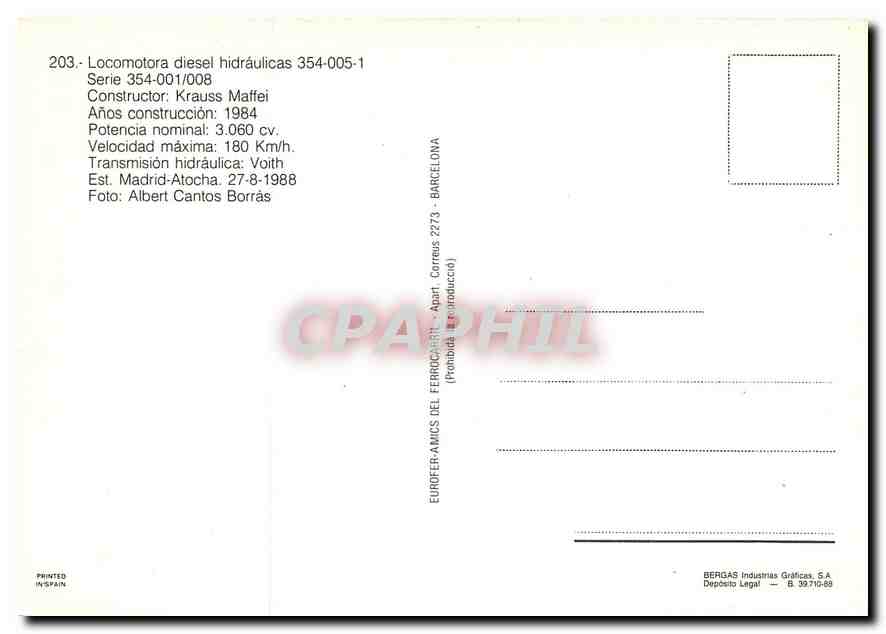 CPM Locomotora diesel hidraulicas 354-005-2 — Verso