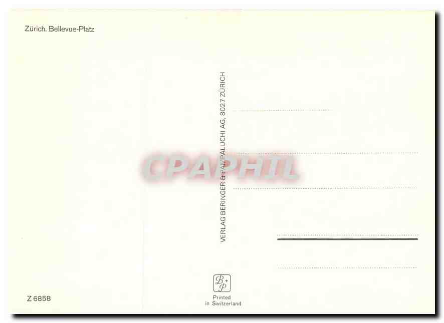 CPM Zurich  Bellevue-Platz — Verso