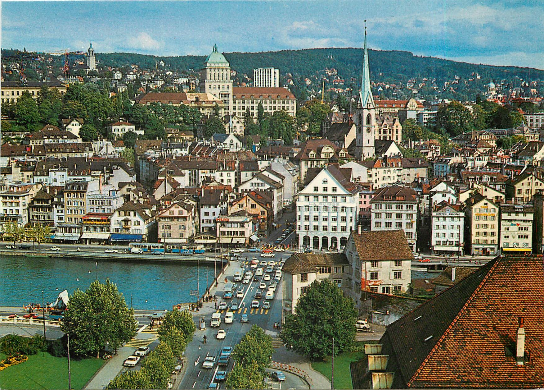 CPM Zurich  vue depuis l'Observatoire