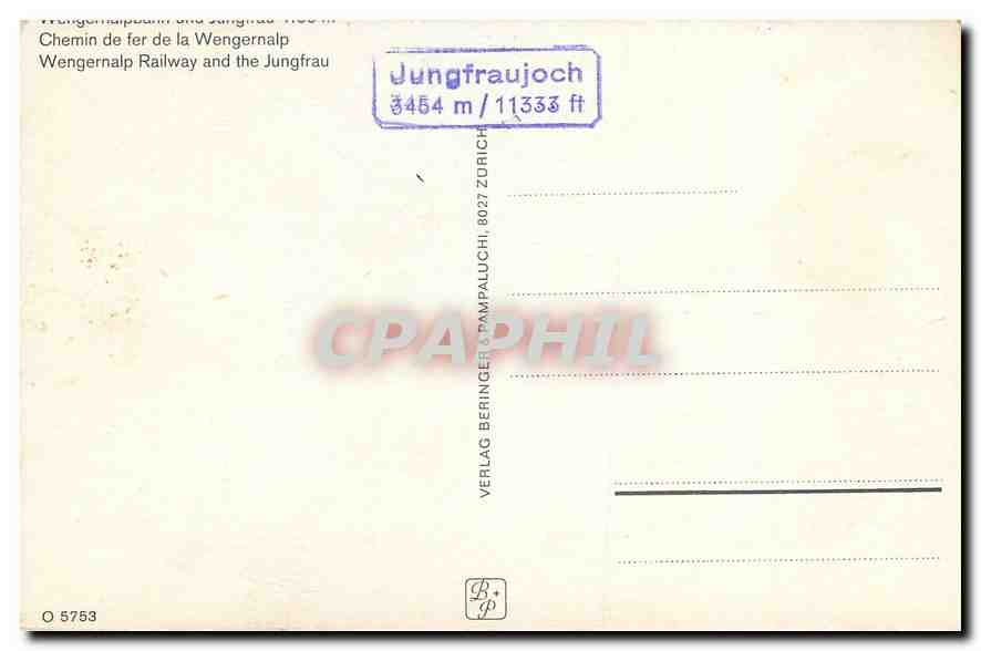 CPM Chemin de fer de la Wengernalp — Verso
