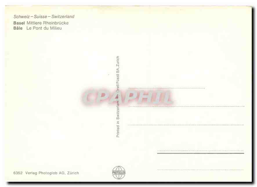 CPM Bale LePPont du Milieu — Verso