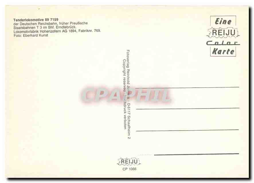 CPM Tenderlokomotive 89 7159 — Verso