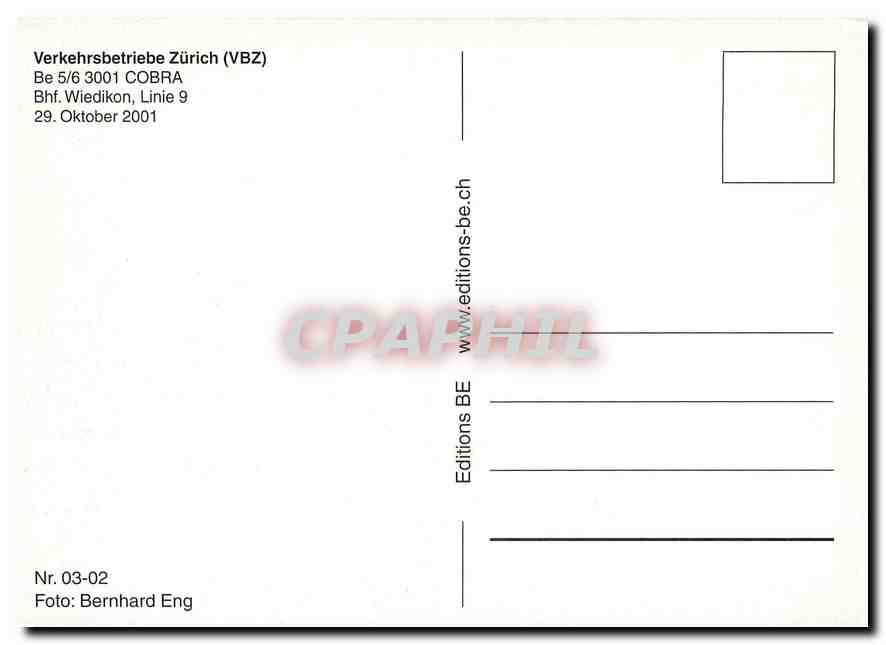 CPM Verkehrsbetriebe Zurich — Verso