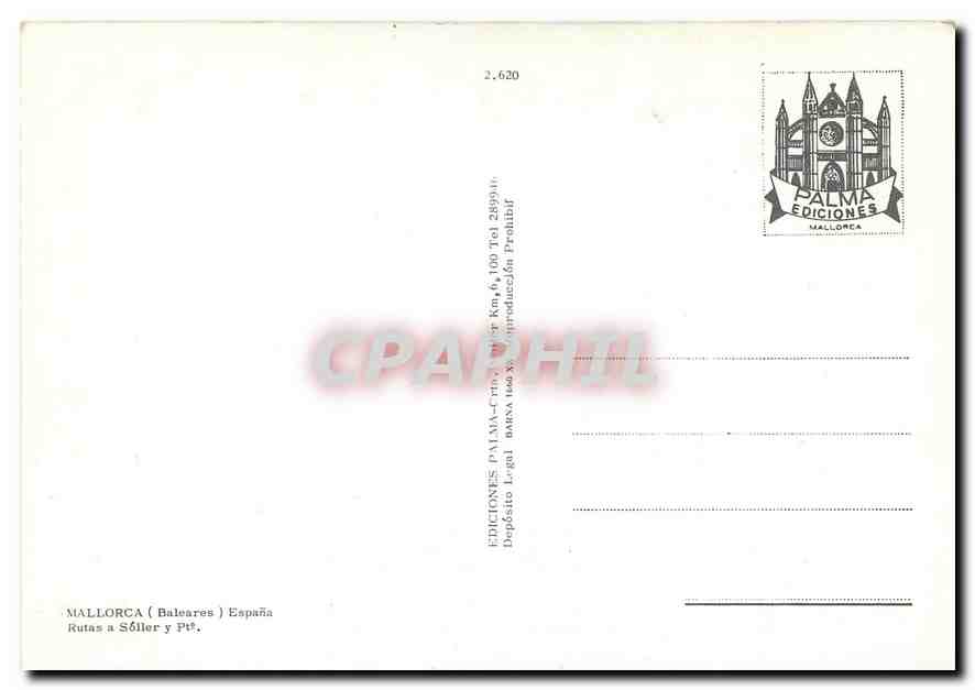 CPM MALLORCA (Baleares) — Verso