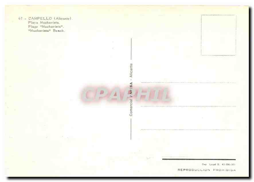 CPM CAMPELLO Plage "Muchavista" — Verso