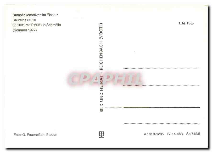 CPM Damplokomotiven im Einsatz — Verso