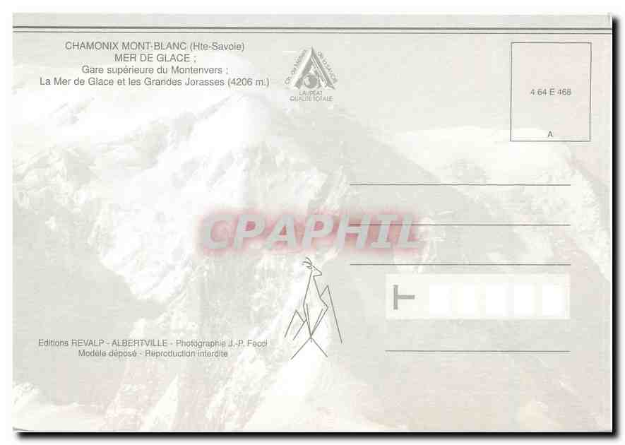 CPM CHAMONIX MONT-BLANC  — Verso