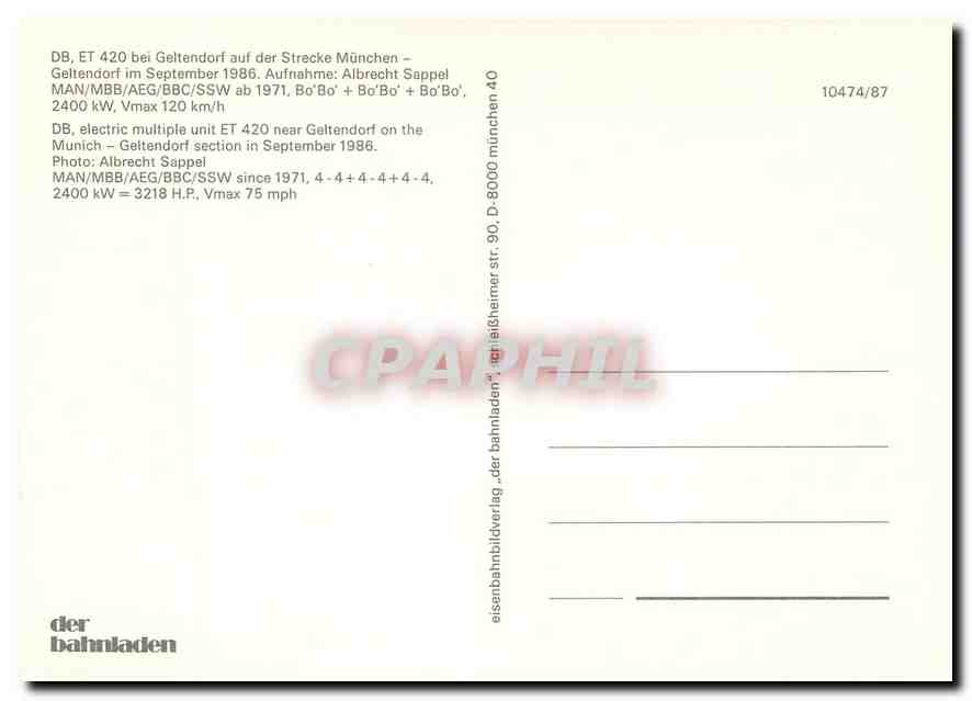 CPM DB  electric multiple unit ET 420 — Verso