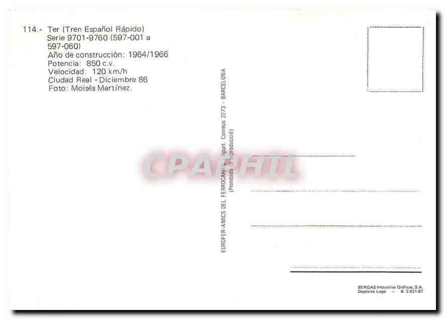 CPM Ter (Tren Espanol Rapido) — Verso