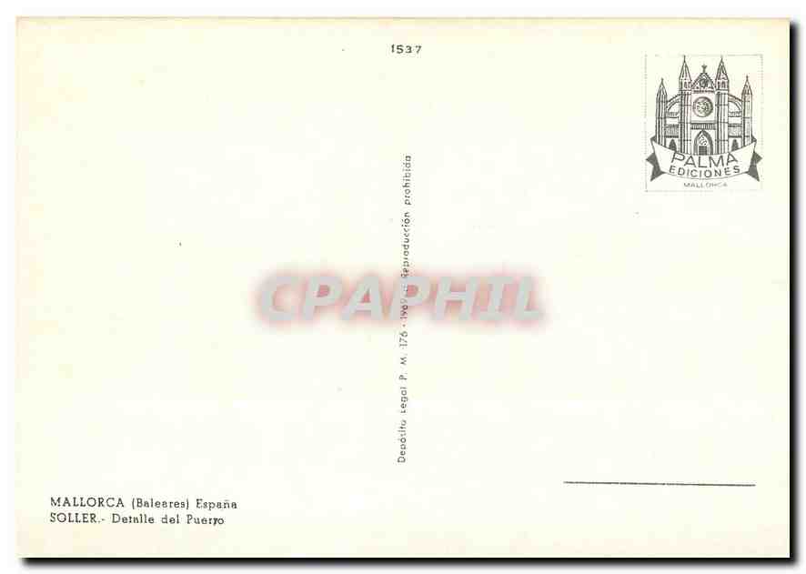CPM MALLORCA (Baleares) — Verso