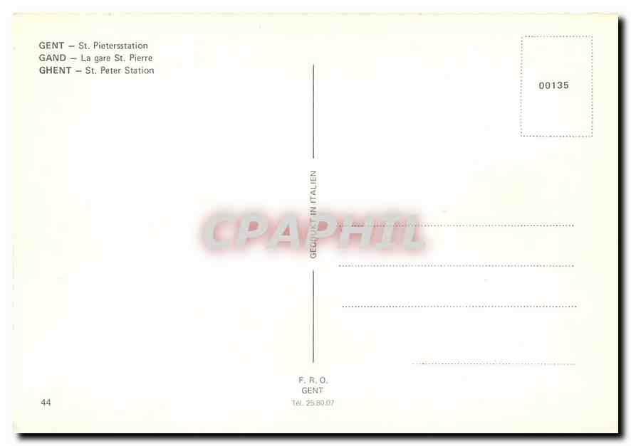 CPM GAND- La gare St Pierre — Verso