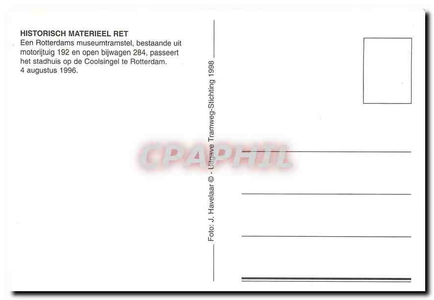 CPM HISTORISCH MATERIEEL RET — Verso