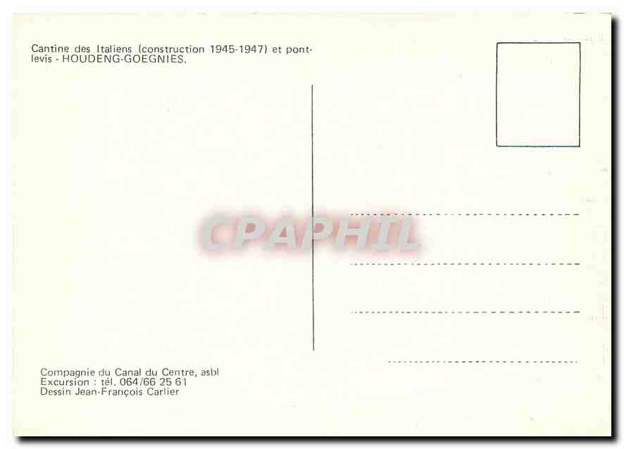 CPM Cantine des Italiens — Verso
