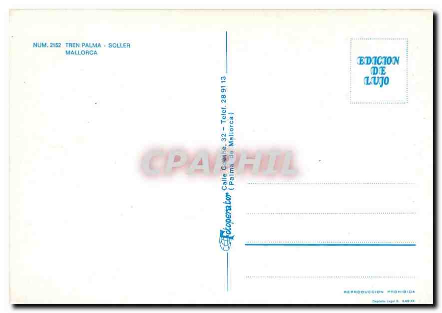 CPM TREN PALMA - SOLLER MALLORCA — Verso