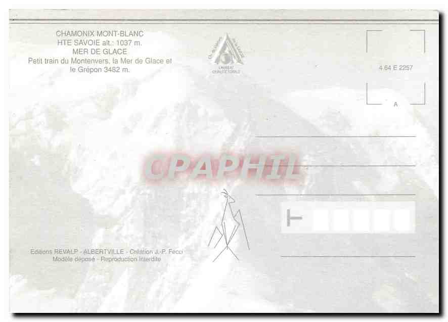 CPM CHAMONIX-MONT BLANC — Verso