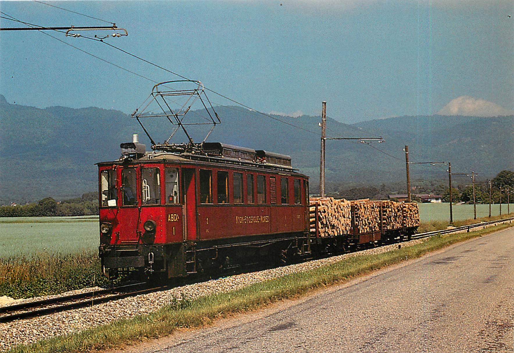 CPM Chemin de fer Nyon- StCergue-Morez