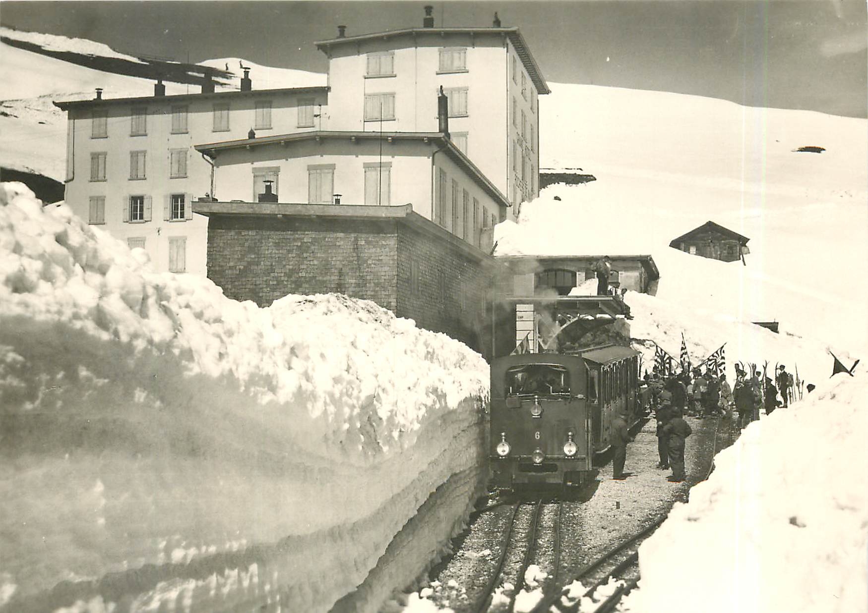 CPM Train aux Rochers de Naye 1925