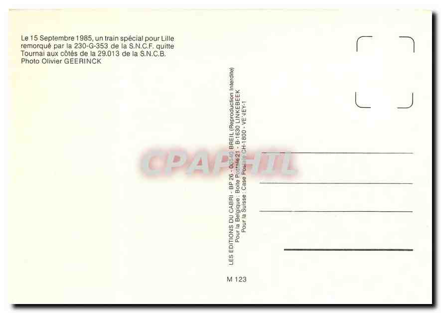 CPM Le15 Septembre 1985 — Verso