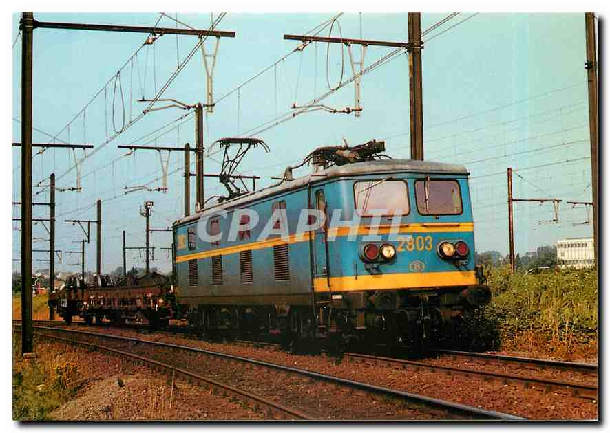 CPM La BB 2803 àBruxelles-Shaerbeek le 1 er Aout 1984