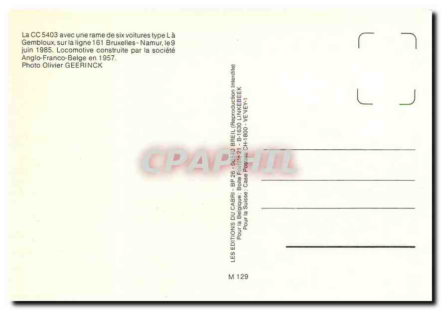 CPM La CC 5403 avec une rame de six voitures types — Verso