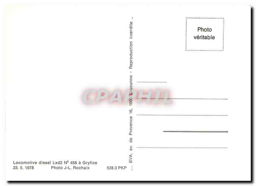 CPM locomotive diesel Lxd2 N° 458 à Gryfice  — Verso