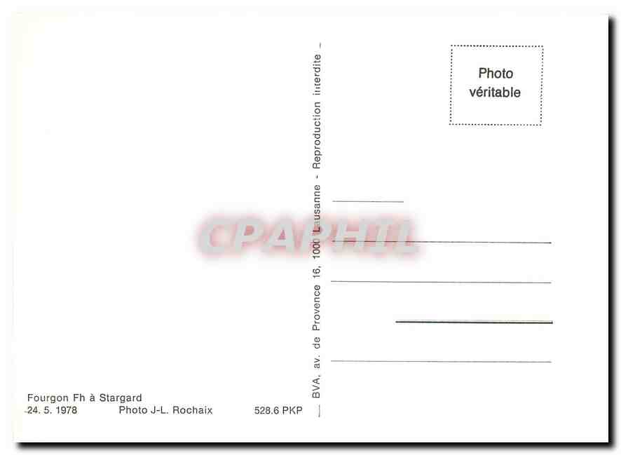 CPM Fourgon Fh à Stargard — Verso