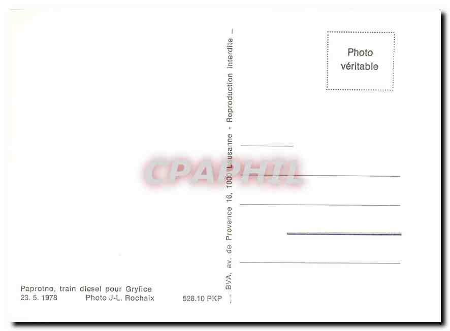 CPM Paprotno  train diesel pour Gryfice — Verso