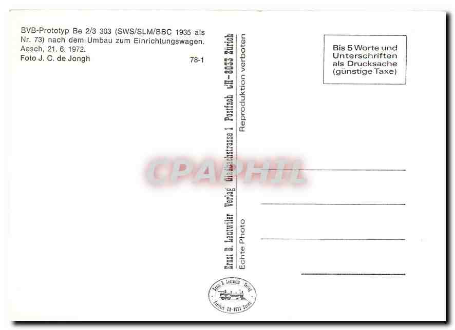 CPM BVB-Prototyp be 2/3 303 — Verso