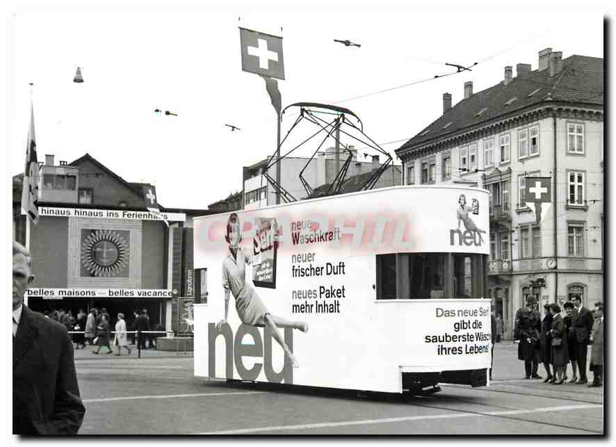 CPM Zwischen 1940 und 1965 verkehrten 5 aus BVB-Triebwagen von 1897 umgebaute 