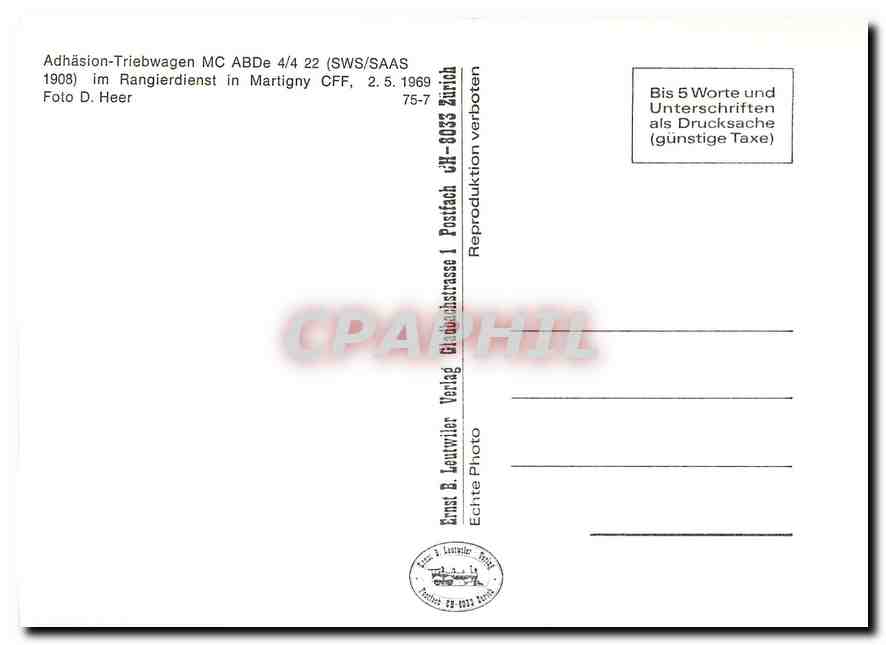 CPM Adhäsion-Triebwagen MC ABDe 4/4 22 — Verso