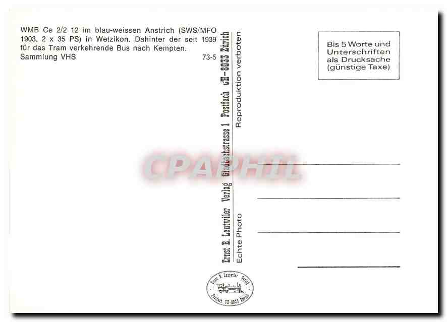 CPM WMB Ce 2/2 12 im blai-weissen Anstrich — Verso