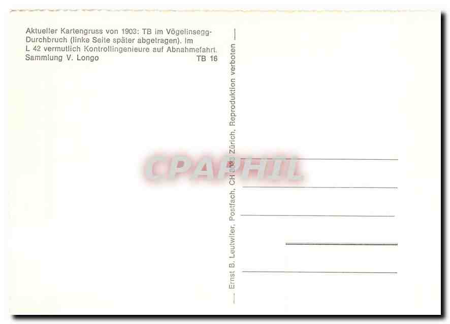 CPM Sammlung V . Longo — Verso