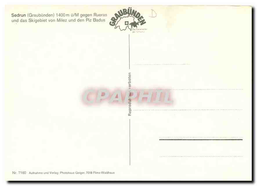 CPM Sedrun — Verso