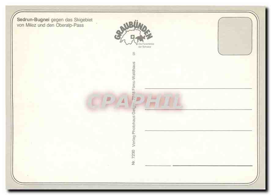 CPM Sedrun-Bugnei — Verso