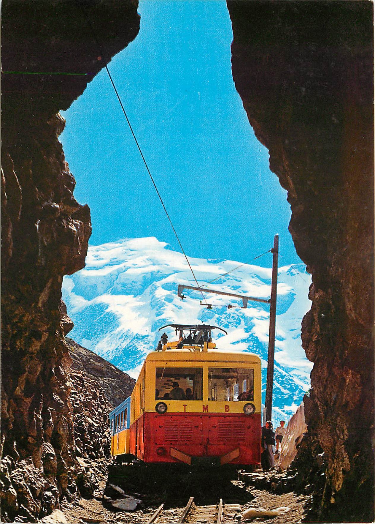 CPM Tramway du Mt Blanc Arrivée au Nid d'Aigle