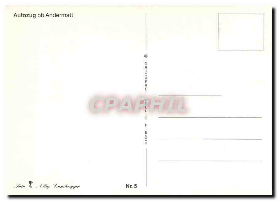 CPM Autozug ob Andermatt — Verso