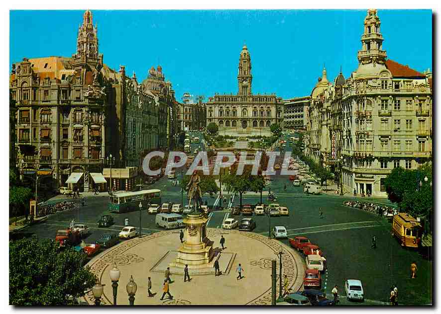 CPM Place de la Liberdade et Avenue des Aliades
