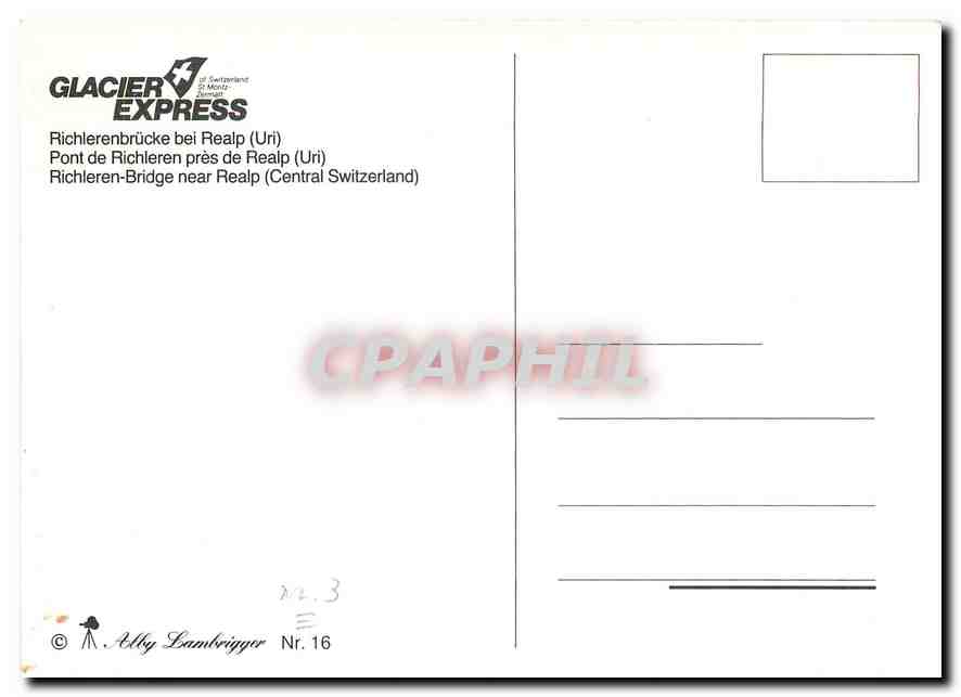 CPM GLACIER EXPRESS — Verso