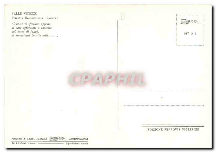 CPM VALLE VIGEZZO — Verso