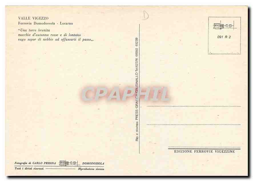 CPM VALLE VIGEZZO — Verso